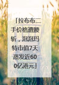 拉布布二手价格遭腰斩，泡泡玛特市值7天蒸发近600亿港元