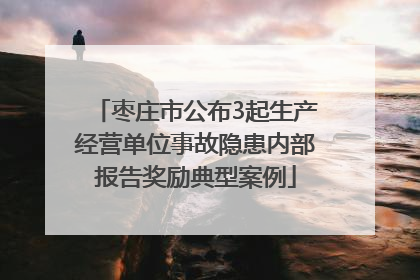 枣庄市公布3起生产经营单位事故隐患内部报告奖励典型案例