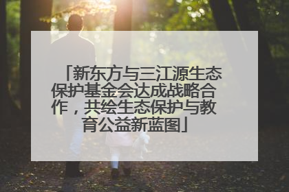 新东方与三江源生态保护基金会达成战略合作，共绘生态保护与教育公益新蓝图
