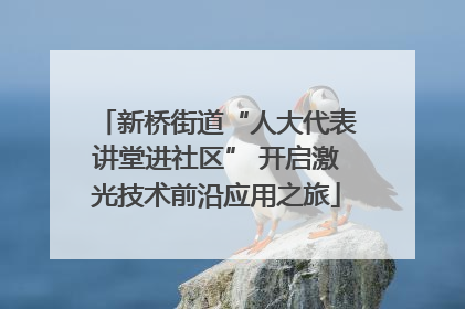 新桥街道“人大代表讲堂进社区” 开启激光技术前沿应用之旅