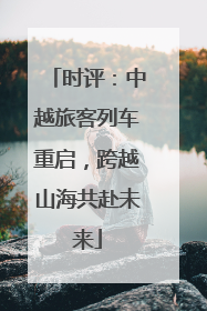 时评：中越旅客列车重启，跨越山海共赴未来