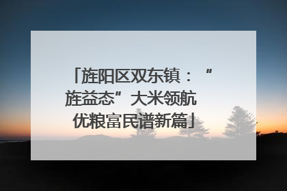 旌阳区双东镇：“旌益态”大米领航 优粮富民谱新篇