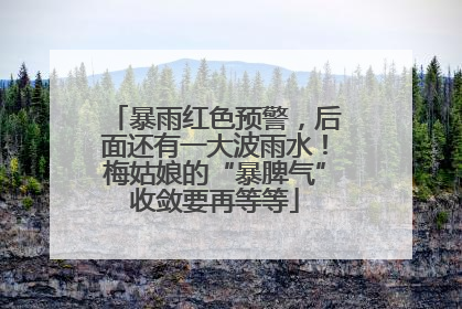 暴雨红色预警，后面还有一大波雨水！梅姑娘的“暴脾气”收敛要再等等