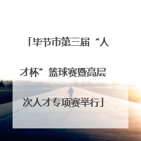 毕节市第三届“人才杯”篮球赛暨高层次人才专项赛举行