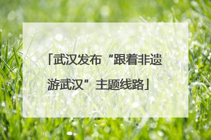 武汉发布“跟着非遗游武汉”主题线路
