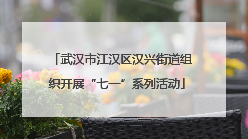 武汉市江汉区汉兴街道组织开展“七一”系列活动