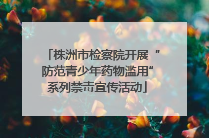 株洲市检察院开展“防范青少年药物滥用”系列禁毒宣传活动