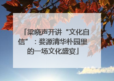 梁晓声开讲“文化自信”：婺源清华朴园里的一场文化盛宴