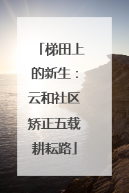 梯田上的新生：云和社区矫正五载耕耘路