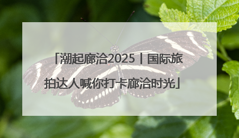 潮起廊洽2025丨国际旅拍达人喊你打卡廊洽时光
