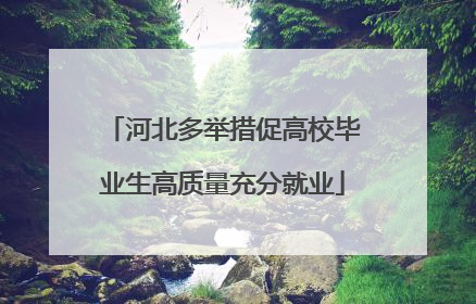 河北多举措促高校毕业生高质量充分就业