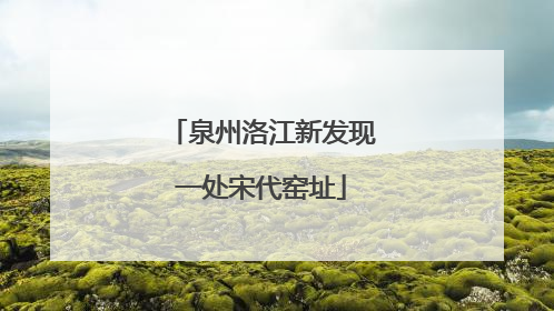 泉州洛江新发现一处宋代窑址