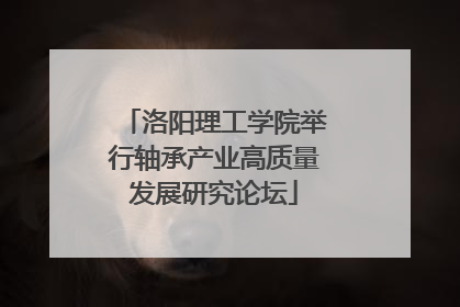 洛阳理工学院举行轴承产业高质量发展研究论坛
