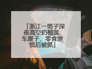 浙江一男子深夜高空扔榴莲、车厘子、零食泄愤后被抓