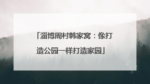 淄博周村韩家窝：像打造公园一样打造家园