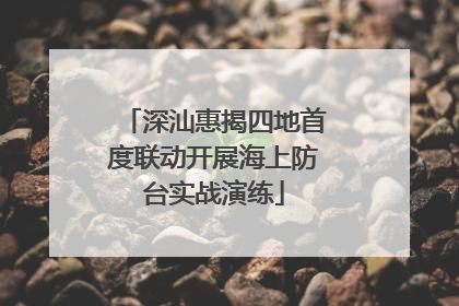 深汕惠揭四地首度联动开展海上防台实战演练