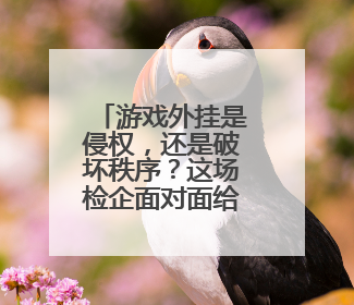 游戏外挂是侵权，还是破坏秩序？这场检企面对面给出答案→