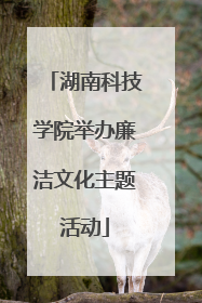 湖南科技学院举办廉洁文化主题活动
