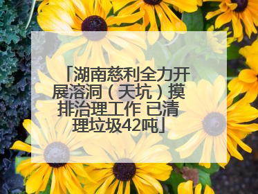 湖南慈利全力开展溶洞（天坑）摸排治理工作 已清理垃圾42吨