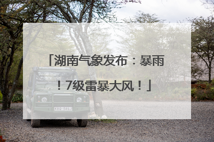 湖南气象发布：暴雨！7级雷暴大风！