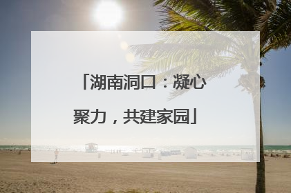 湖南洞口：凝心聚力，共建家园