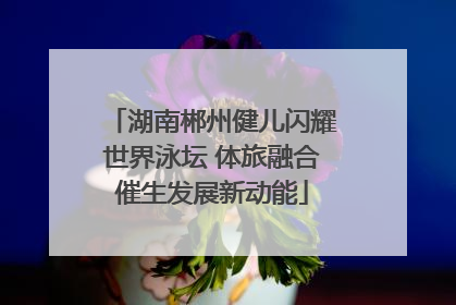 湖南郴州健儿闪耀世界泳坛 体旅融合催生发展新动能