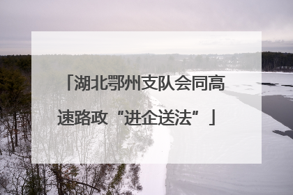 湖北鄂州支队会同高速路政“进企送法”