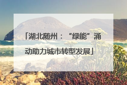 湖北随州：“绿能”涌动助力城市转型发展
