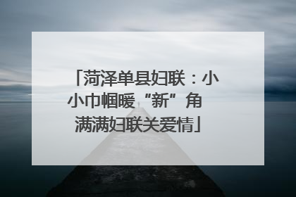 菏泽单县妇联：小小巾帼暖“新”角 满满妇联关爱情