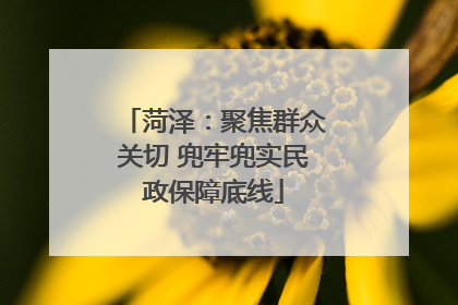 菏泽：聚焦群众关切 兜牢兜实民政保障底线