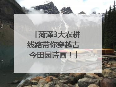 菏泽3大农耕线路带你穿越古今田园诗画！
