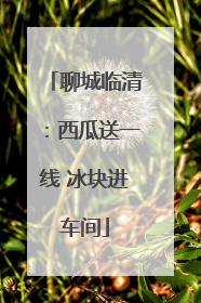 聊城临清：西瓜送一线 冰块进车间