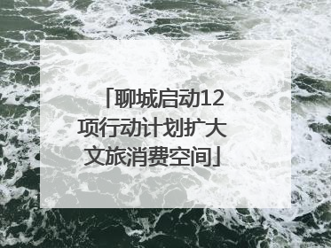 聊城启动12项行动计划扩大文旅消费空间