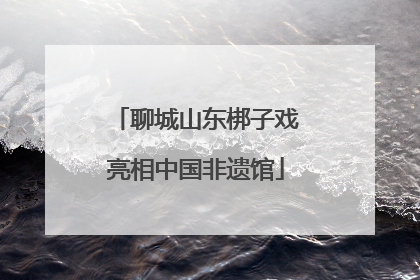 聊城山东梆子戏亮相中国非遗馆