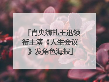 肖央娜扎王迅领衔主演《人生会议》发角色海报