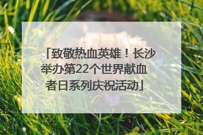 致敬热血英雄！长沙举办第22个世界献血者日系列庆祝活动