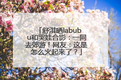 舒淇晒labubu和哭娃合影：一同去郊游！网友：这是怎么火起来了？