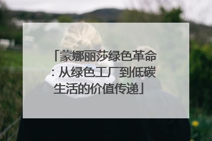 蒙娜丽莎绿色革命：从绿色工厂到低碳生活的价值传递