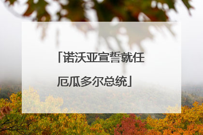 诺沃亚宣誓就任厄瓜多尔总统