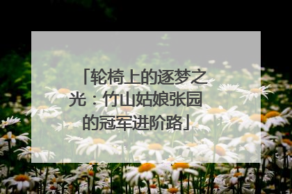 轮椅上的逐梦之光：竹山姑娘张园的冠军进阶路