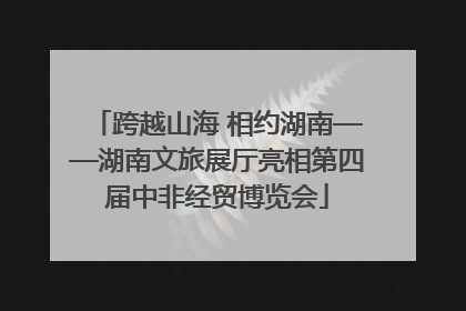 跨越山海 相约湖南——湖南文旅展厅亮相第四届中非经贸博览会