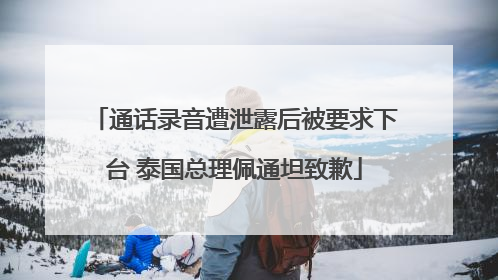 通话录音遭泄露后被要求下台 泰国总理佩通坦致歉