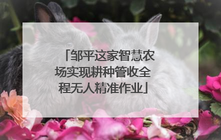 邹平这家智慧农场实现耕种管收全程无人精准作业