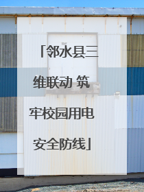 邻水县三维联动 筑牢校园用电安全防线