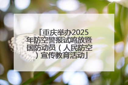 重庆举办2025年防空警报试鸣放暨国防动员（人民防空）宣传教育活动