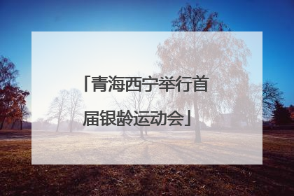 青海西宁举行首届银龄运动会