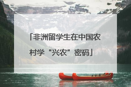 非洲留学生在中国农村学“兴农”密码