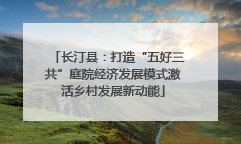 长汀县：打造“五好三共”庭院经济发展模式激活乡村发展新动能
