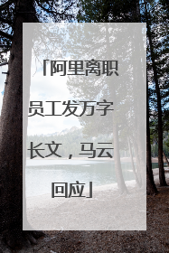 阿里离职员工发万字长文，马云回应