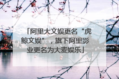 阿里大文娱更名“虎鲸文娱”，旗下阿里影业更名为大麦娱乐